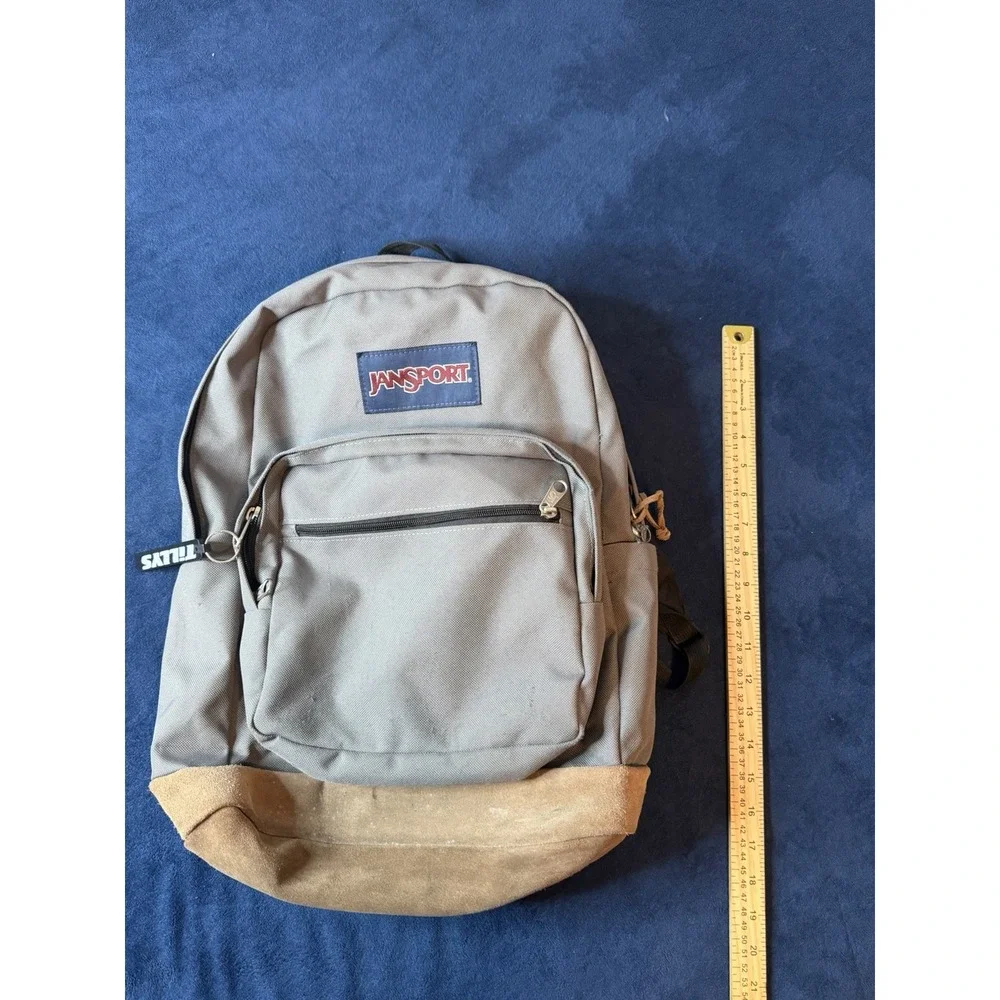 JanSport Right Pack Backpack Gray Suede Bottom Mens Bag